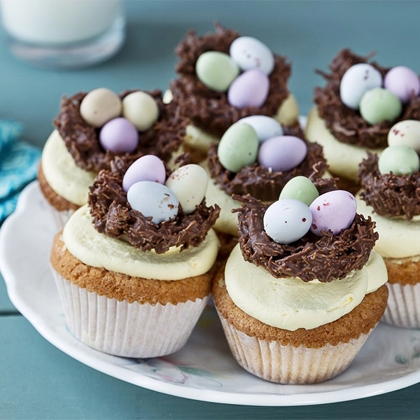 Easter Cupcakes with Nests